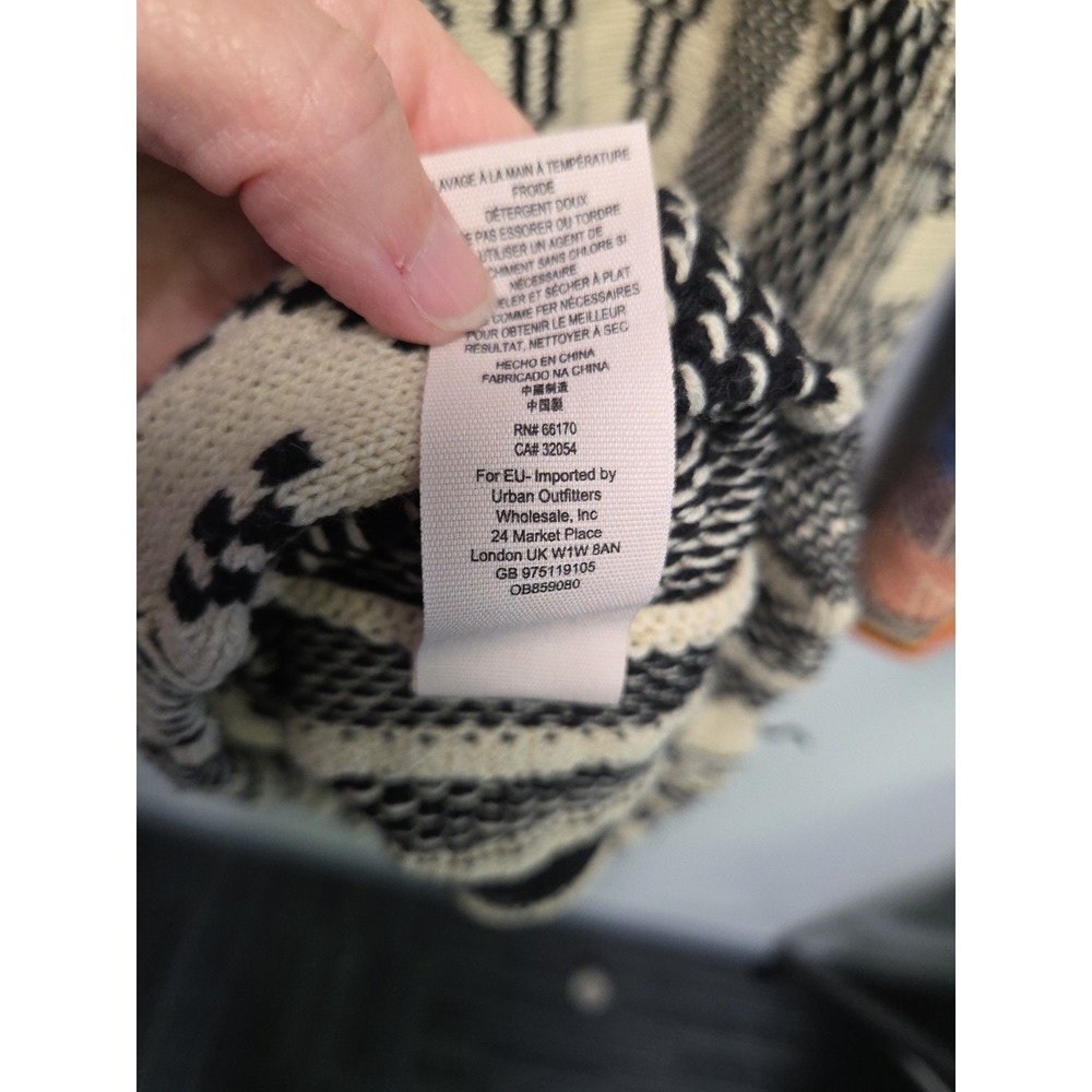 Free People Sweater Dress Sz Medium Patchwork Boho Hippie Bell Sleeve‎ - Picture 12 of 14